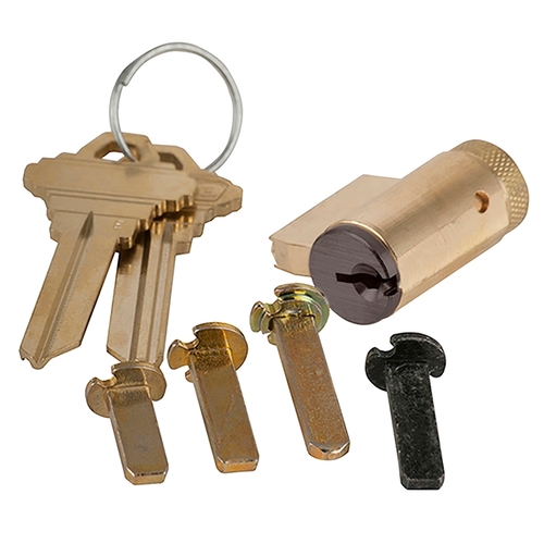 Schlage 40-100C643E Key-in-lever C Keyway Cylinder With Multiple Tailpieces, Aged Bronze/brown 643e/613