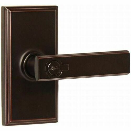 Weslock 03740P1P1SL23 Utica Woodward Entry Lock with Adjustable Latch and Full Lip Strike Oil Rubbed Bronze Finish